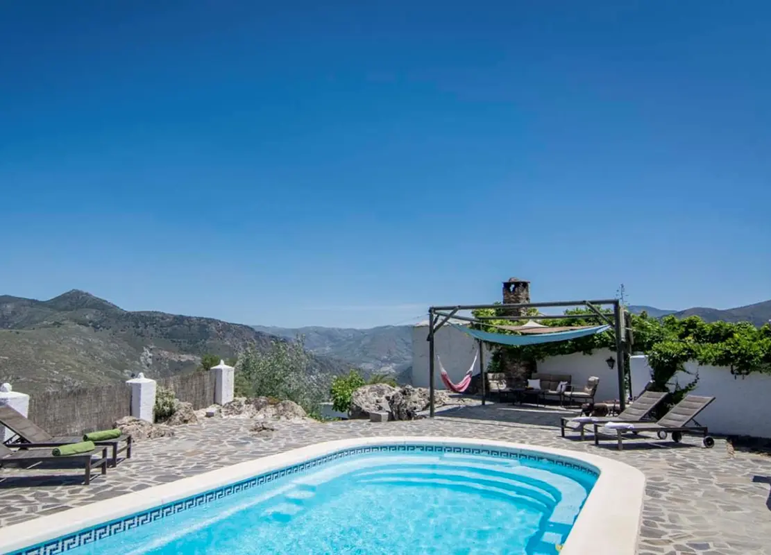 Swimming pool and terrace at Casa Fatima
